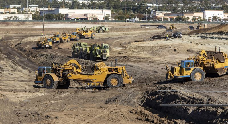 Heavy machinery at work