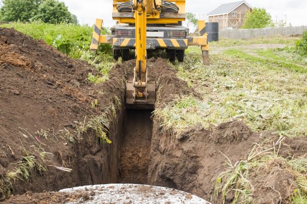 Drainage Trench Installation in Hendersonville