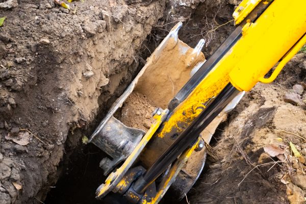 Downspout Trenching in Hendersonville
