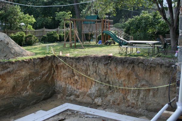 Footer Digging in Hendersonville