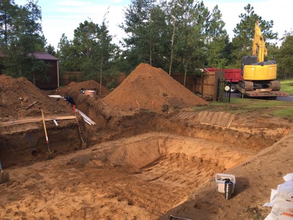 Pool Site Excavation in Hendersonville